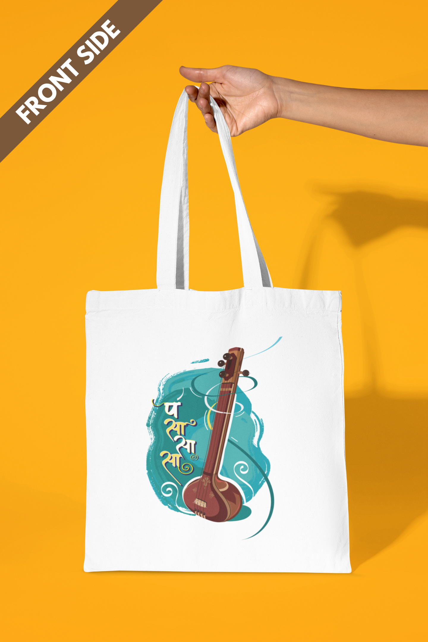 Tanpura, Strings of Happiness | Cotton Tote Bag