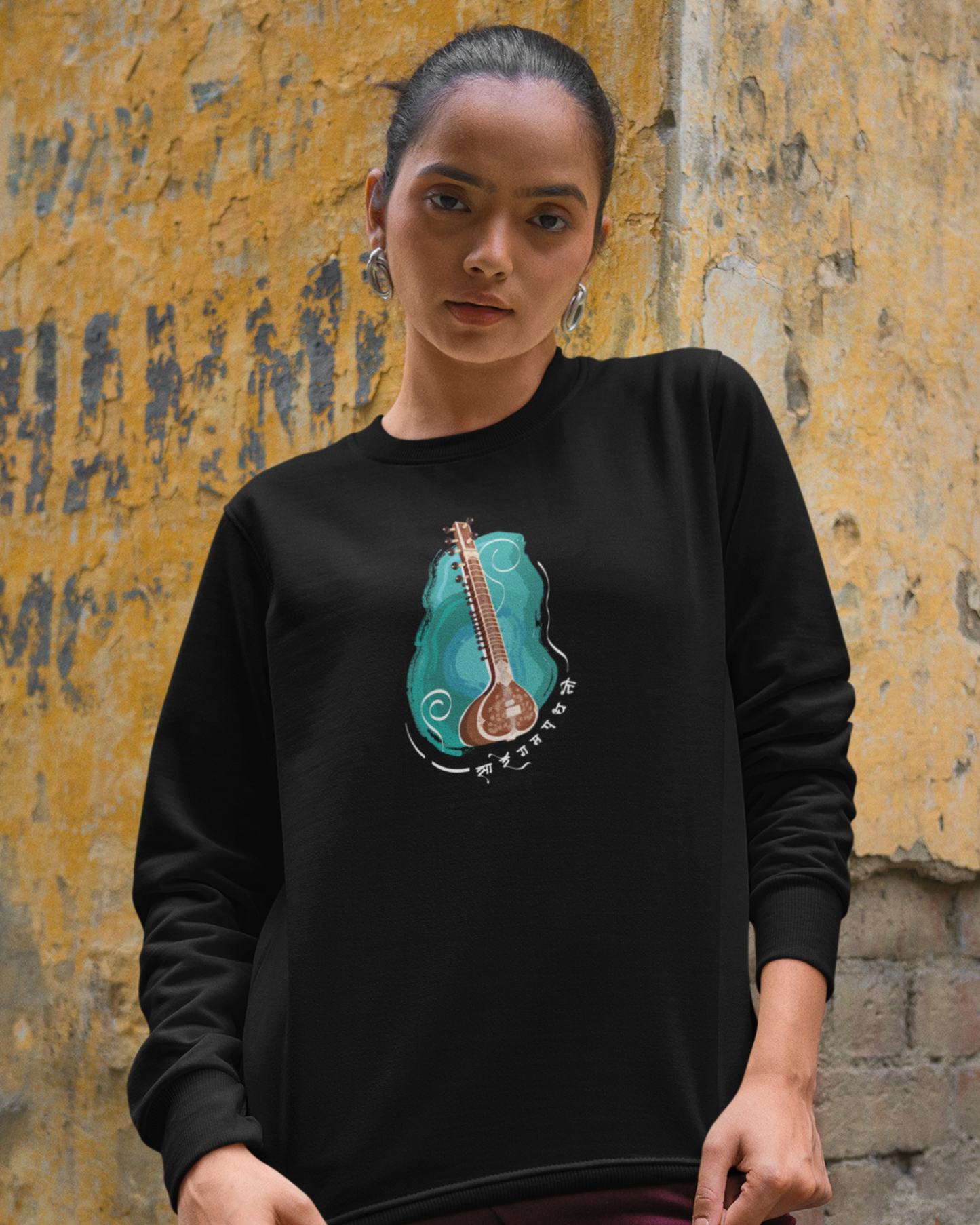 Sitar, strings of serenity | Unisex Sweatshirt | Stock Clearance
