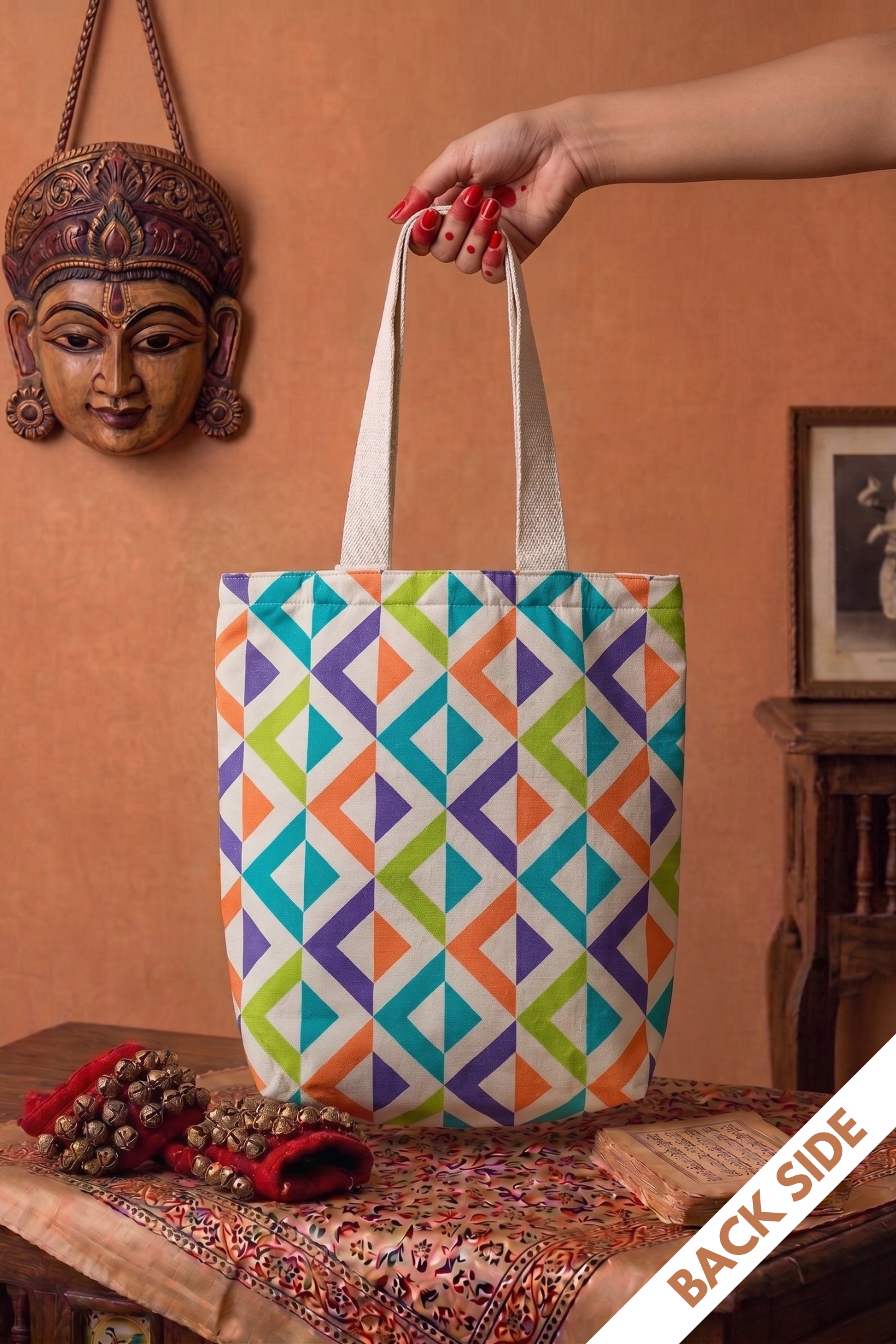 Hasta Harmony | Raw Silk & Cotton Tote Bag