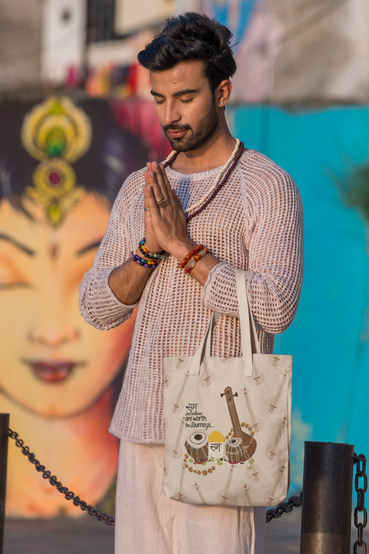 SAM, the ultimate destination! | Raw Silk & Cotton Tote Bag
