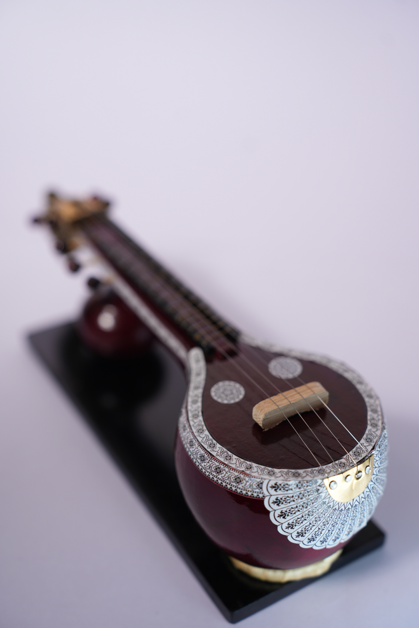 Premium Wooden Miniature - Saraswati Veena