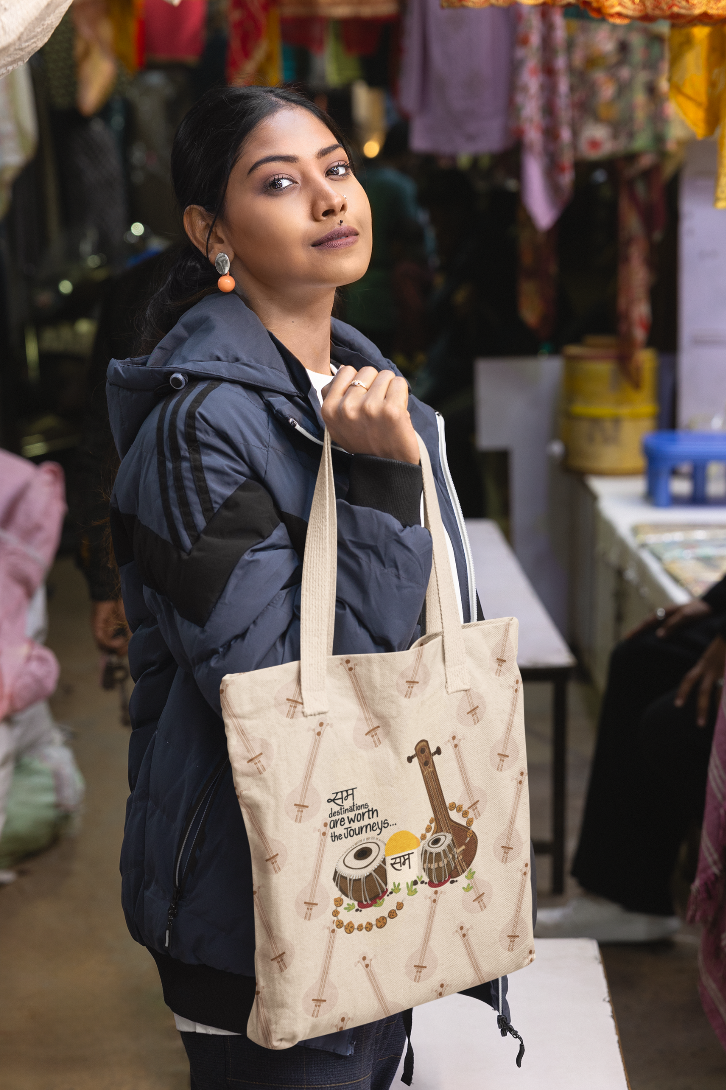 SAM, the ultimate destination! | Raw Silk & Cotton Tote Bag