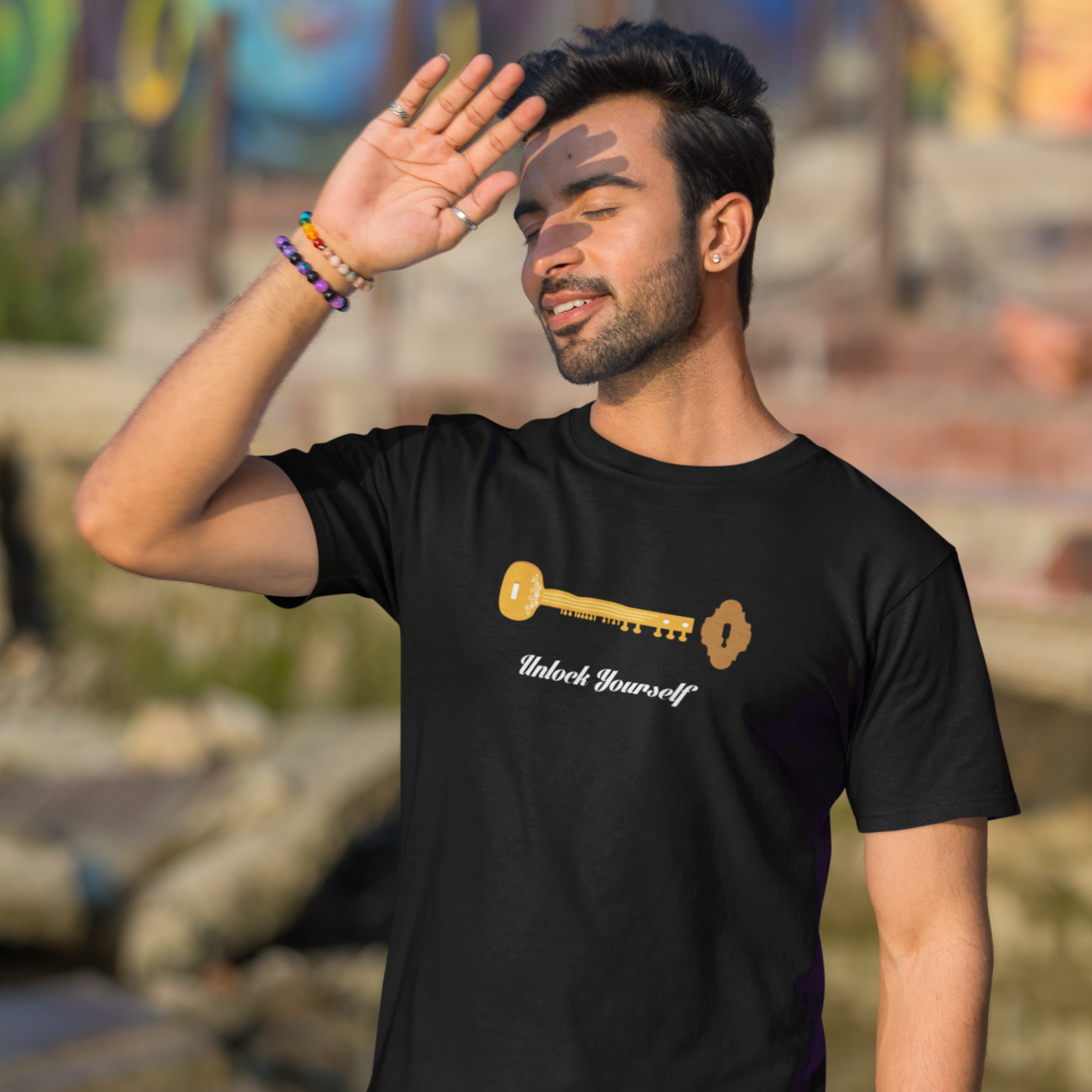 Unlock Yourself - Sitar | Unisex T-shirt | Stock Clearance