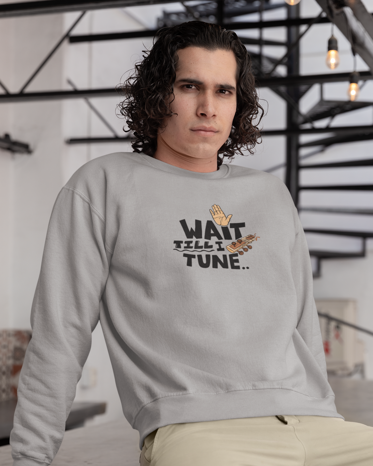 Wait till I tune ~ Sitar | Unisex Sweatshirt