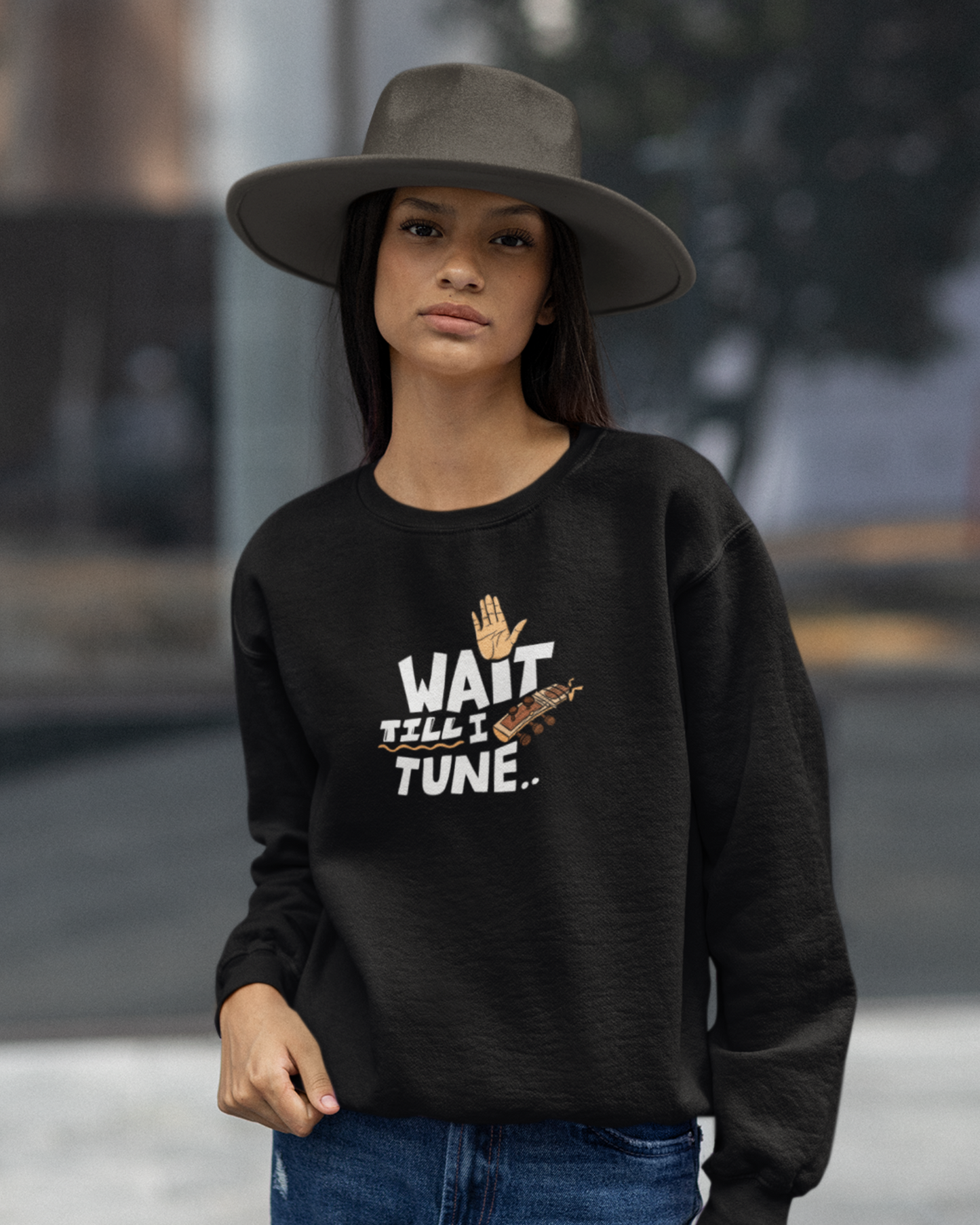 Wait till I tune ~ Sitar | Unisex Sweatshirt