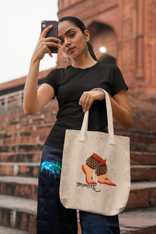 GhungRUUH | Raw Silk & Cotton Tote Bag