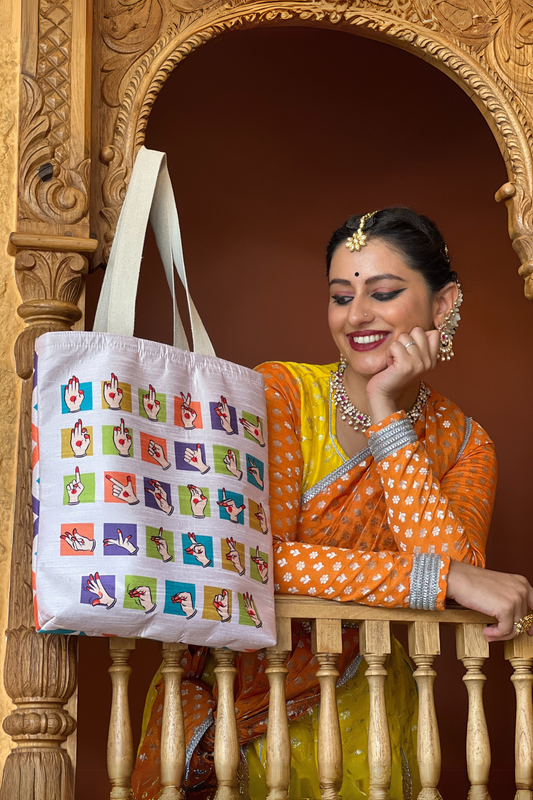 Hasta Harmony | Raw Silk & Cotton Tote Bag