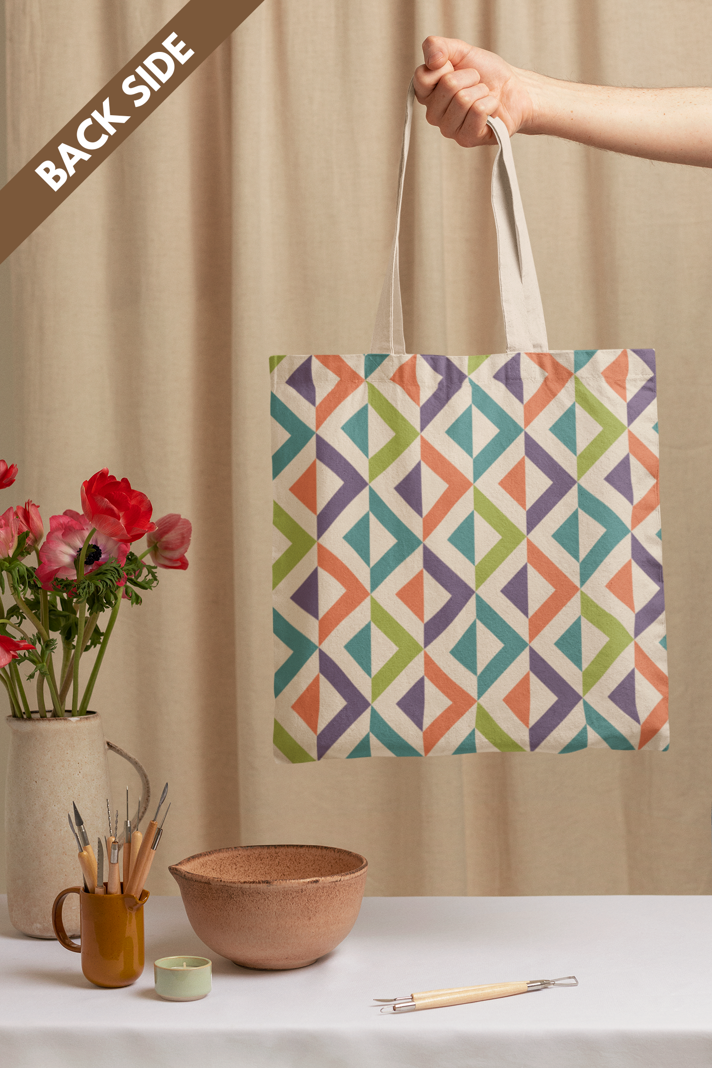 Hasta Harmony | Raw Silk & Cotton Tote Bag
