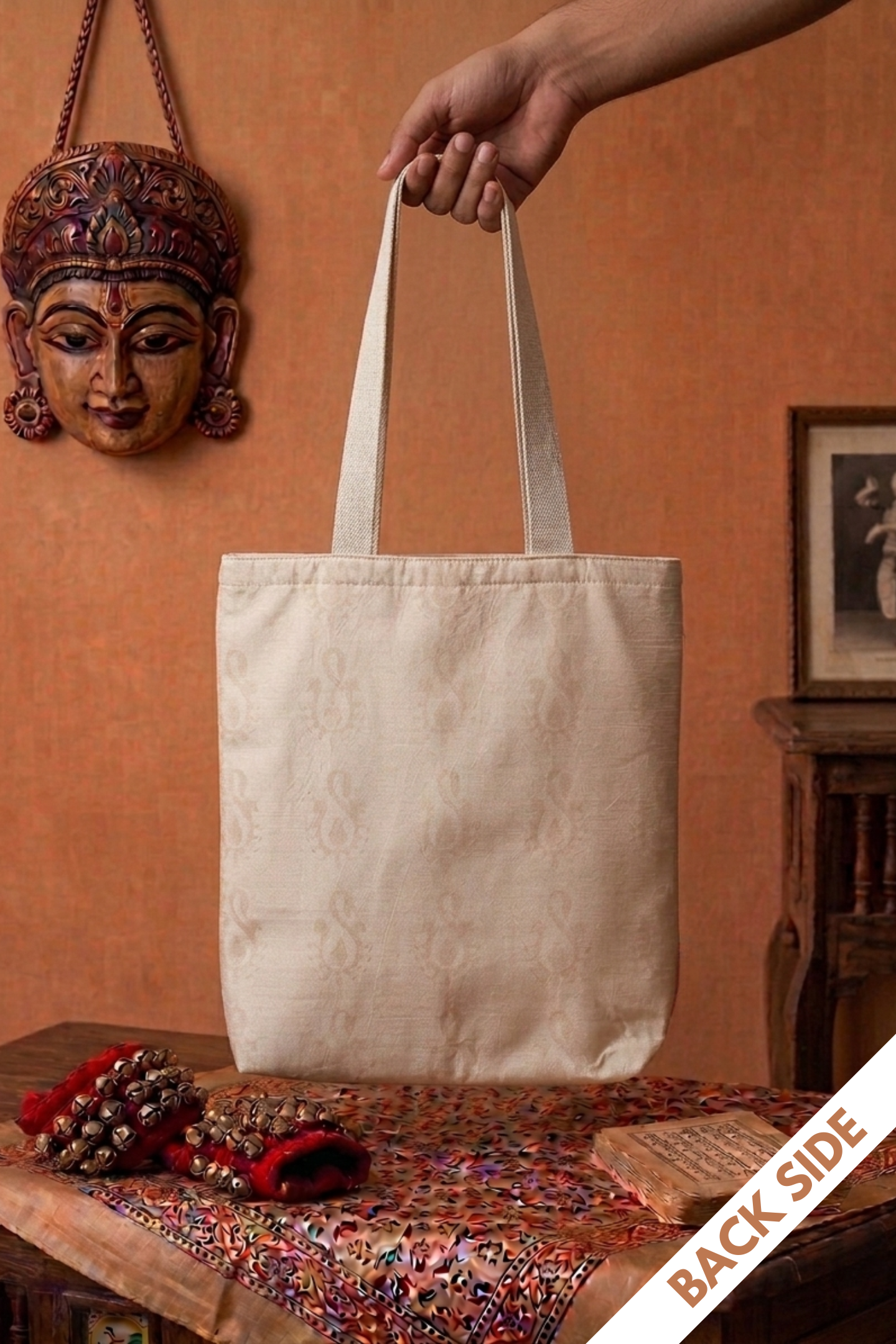 GhungRUUH | Raw Silk & Cotton Tote Bag
