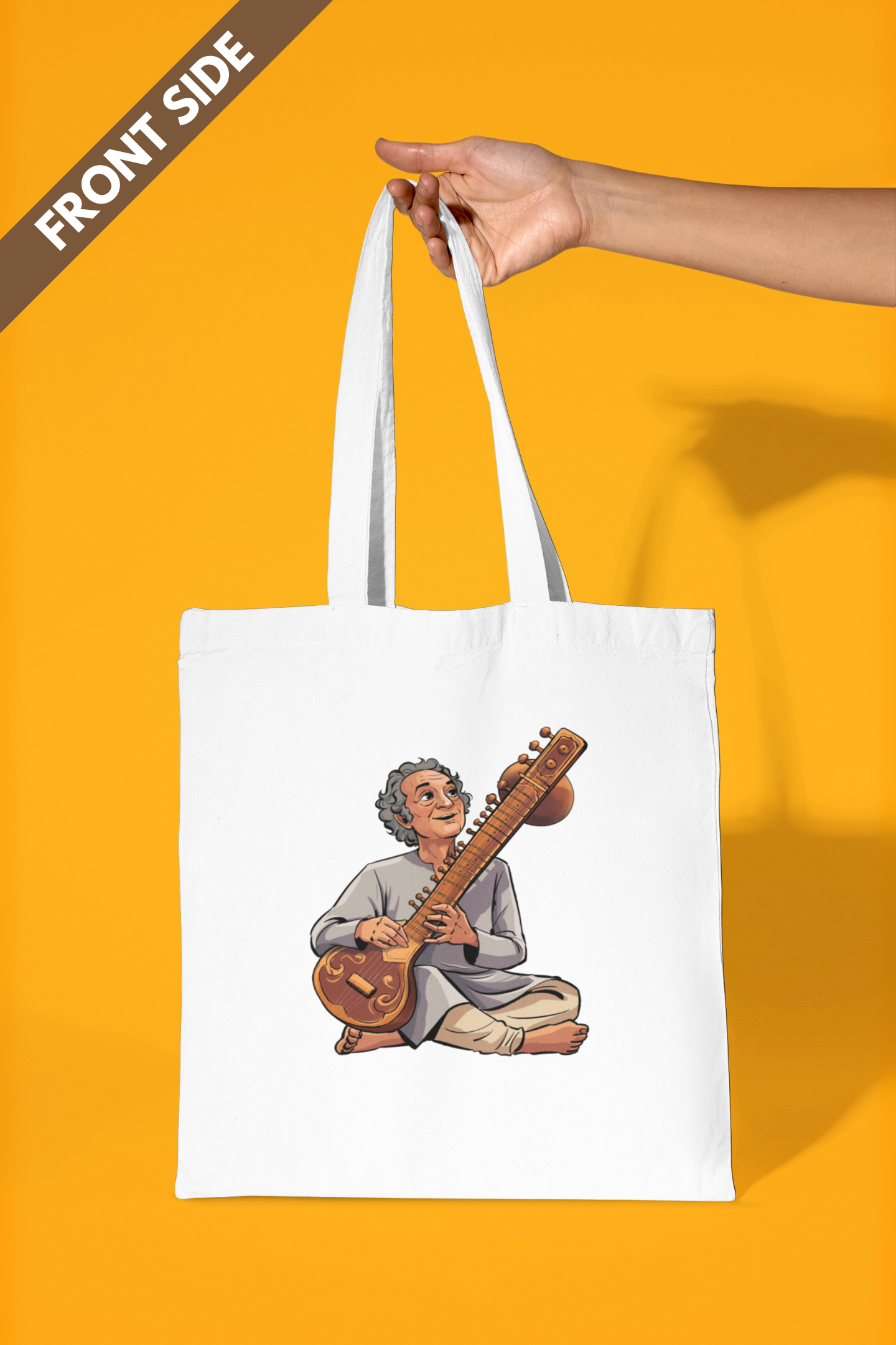Sitar Pandit | Cotton Tote Bag