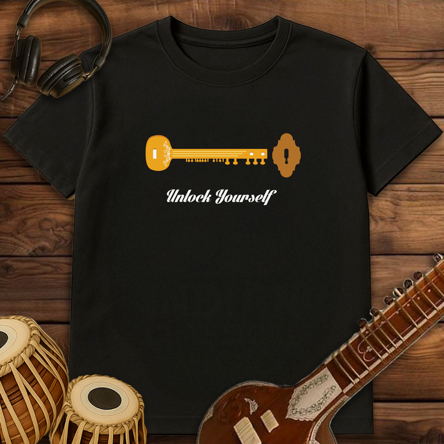 Unlock Yourself - Sitar | Unisex T-shirt | Stock Clearance