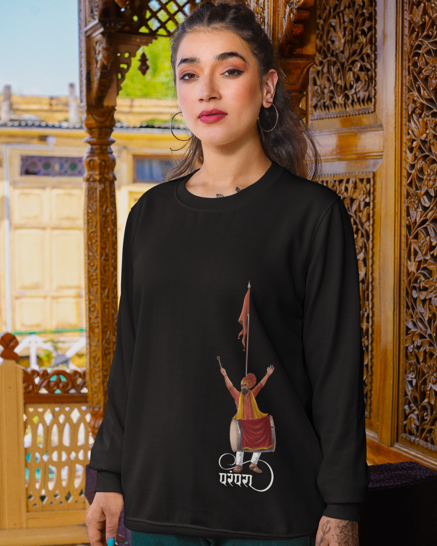 Parampara of Dhol, Tasha & Dhwaj | Unisex Sweatshirt