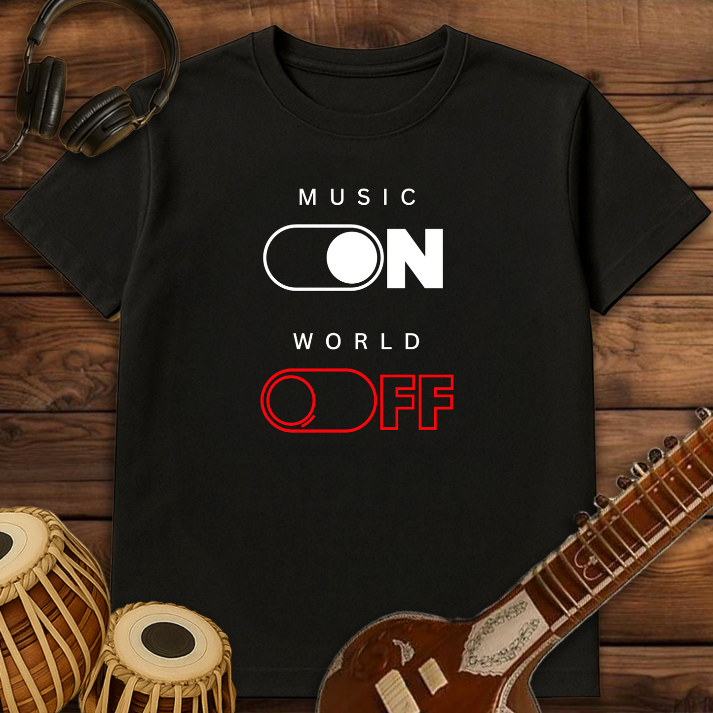 Music on, World Off | Unisex T-shirt