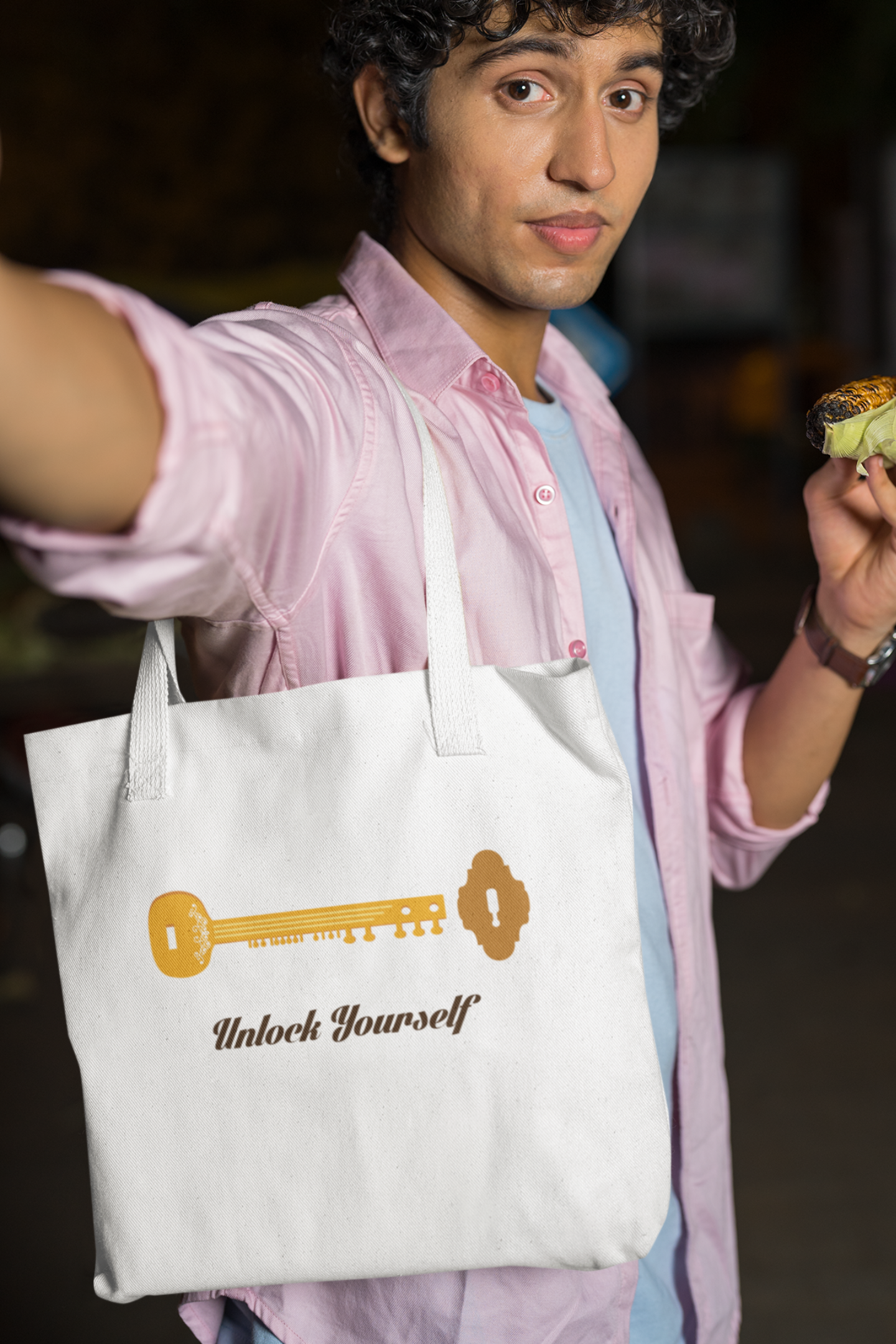 Unlock Yourself ~ Sitar | Cotton Tote Bag