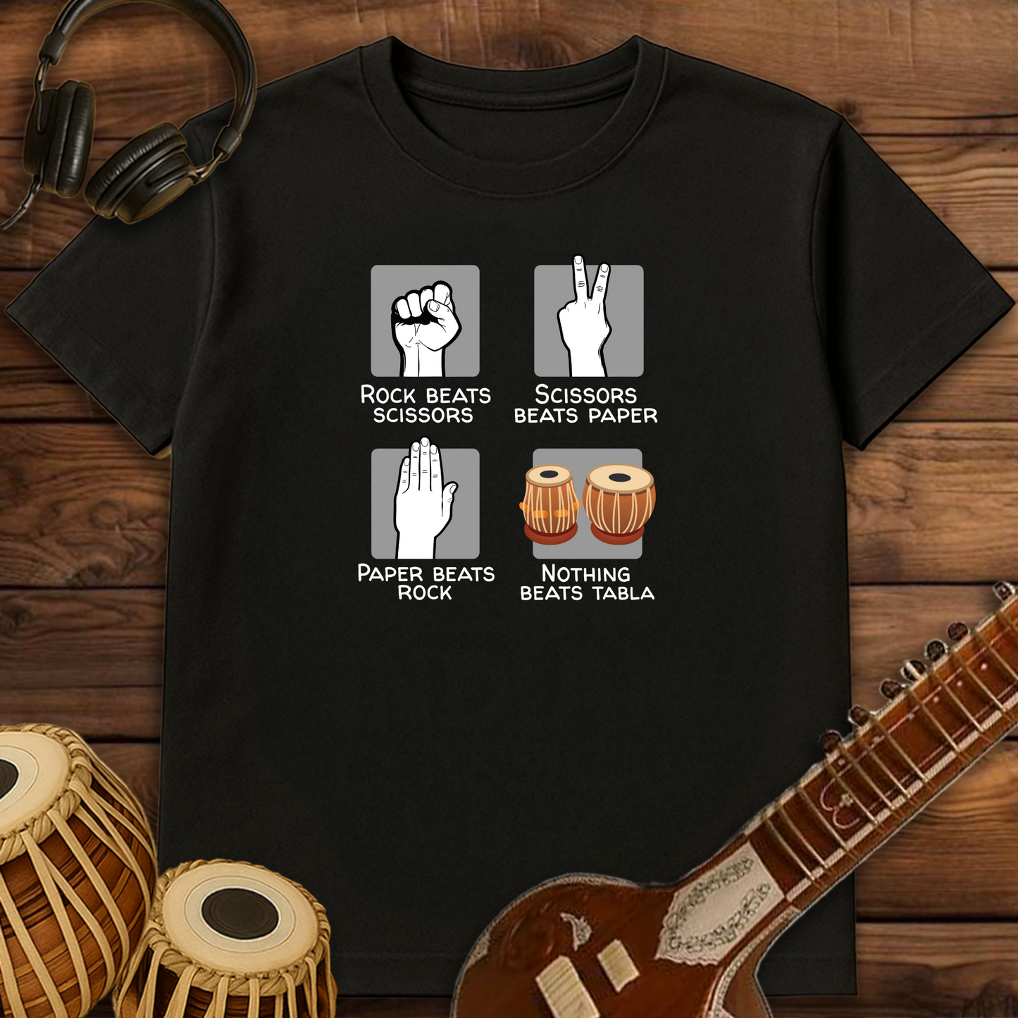 Rock Paper Scissor Tabla | Unisex T-shirt