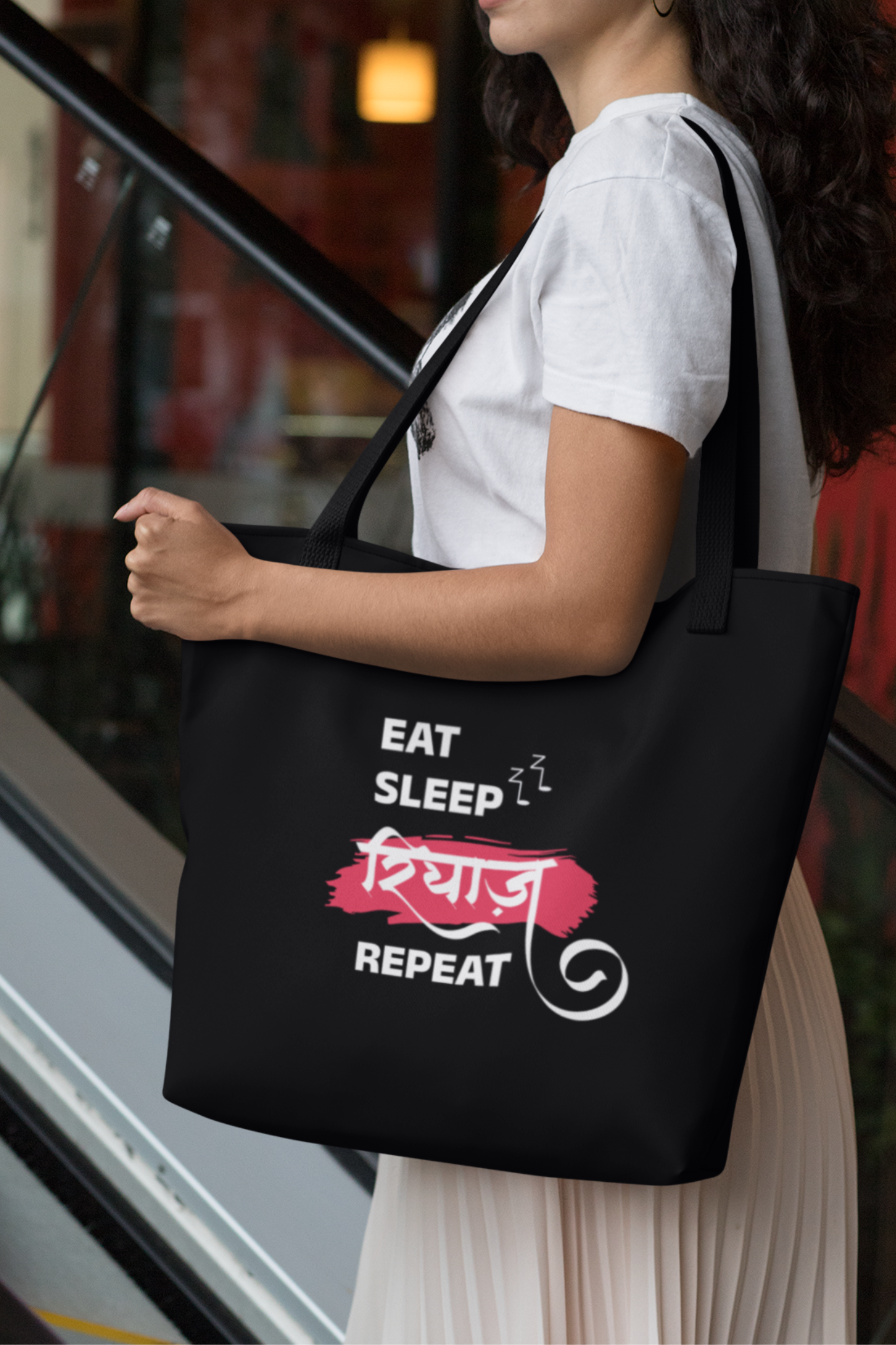 Eat Sleep Riyaz Repeat | Cotton Tote Bag
