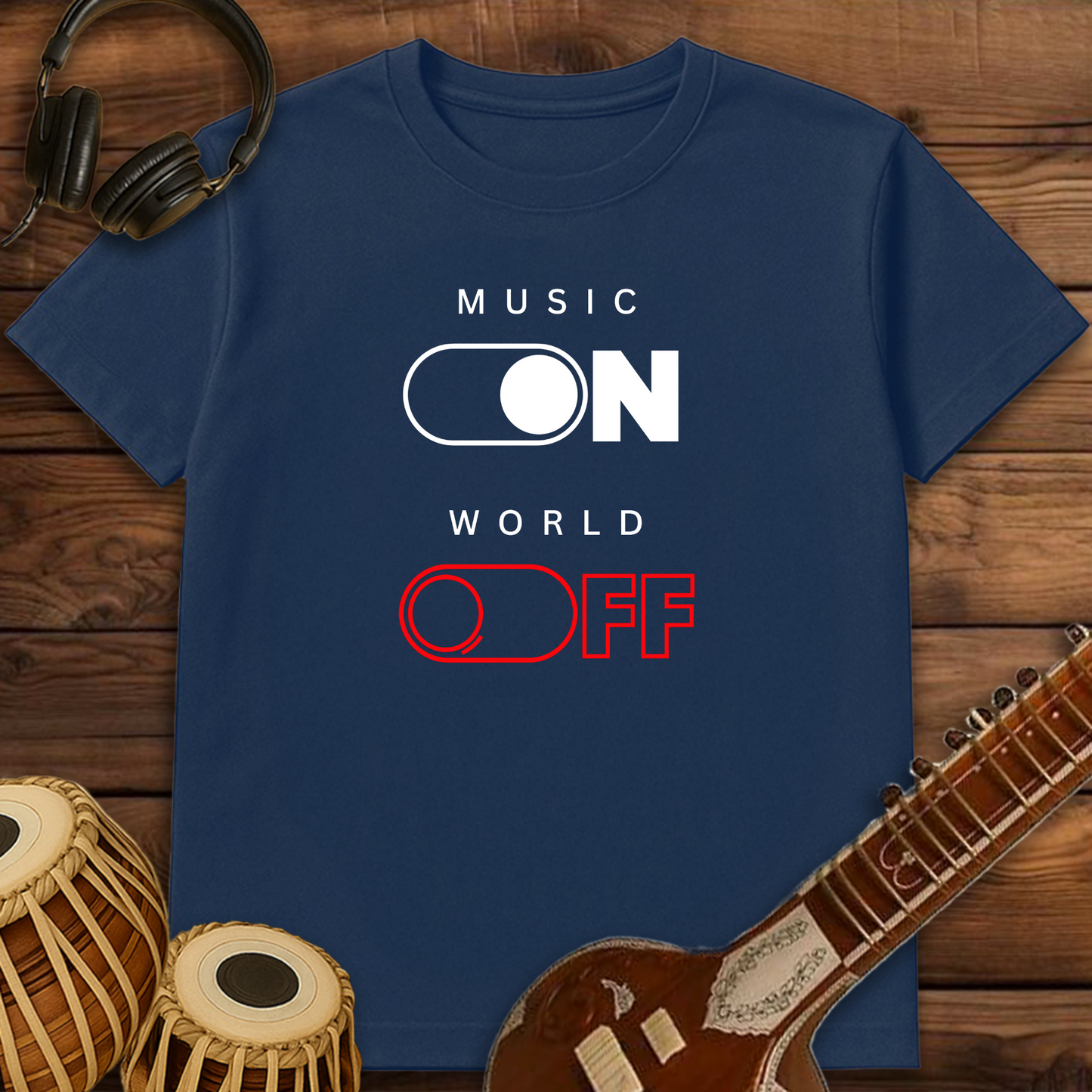 Music on, World Off | Unisex T-shirt