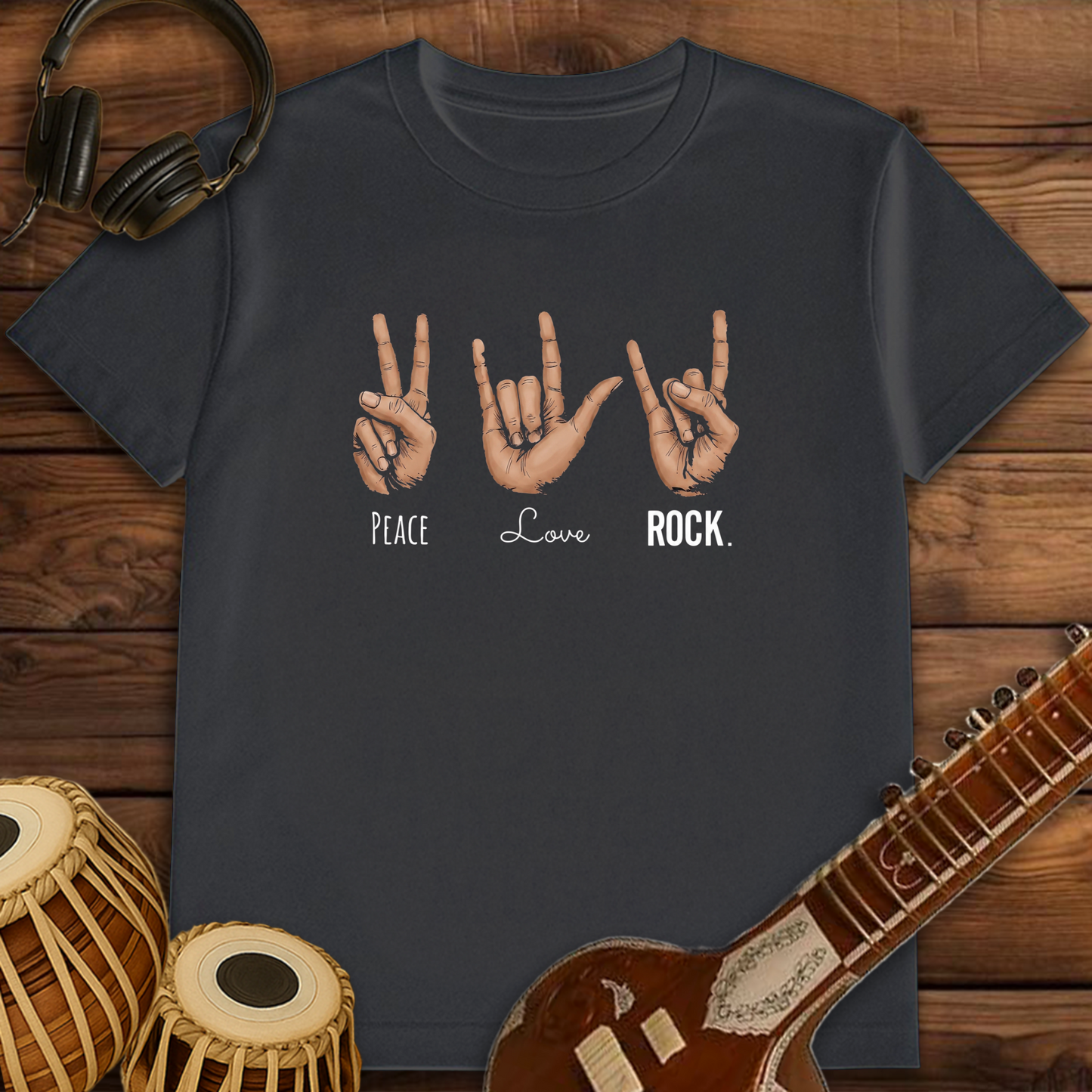 Peace, Love, Rock | Unisex T-shirt