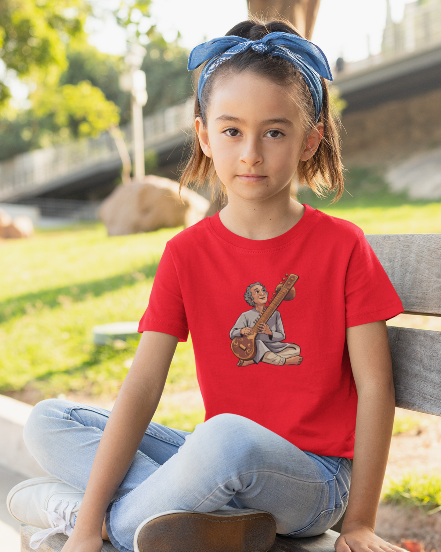 Sitar Pandit | Kids T-shirt
