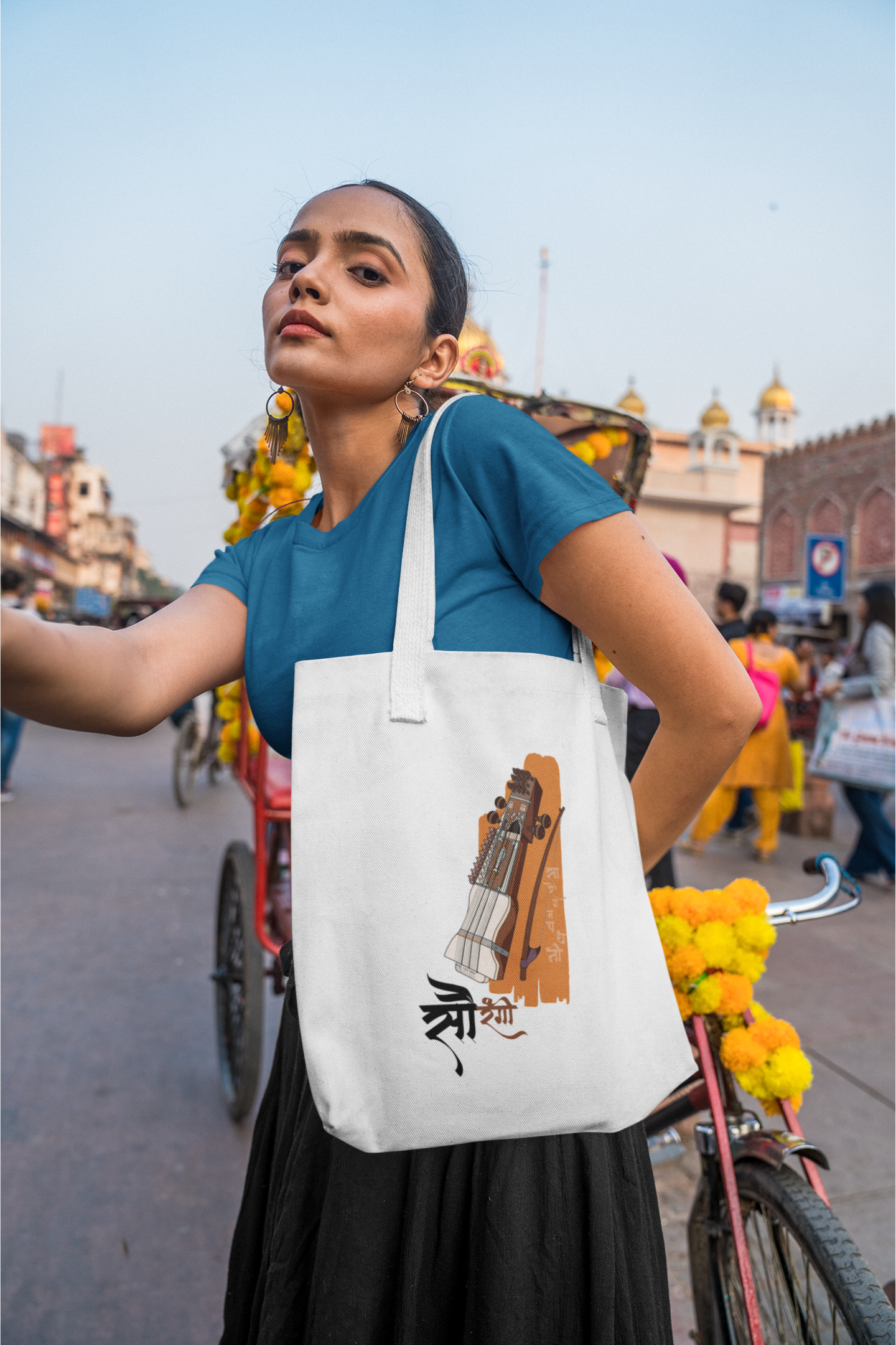 Sau-Rangi Sarangi | Cotton Tote Bag