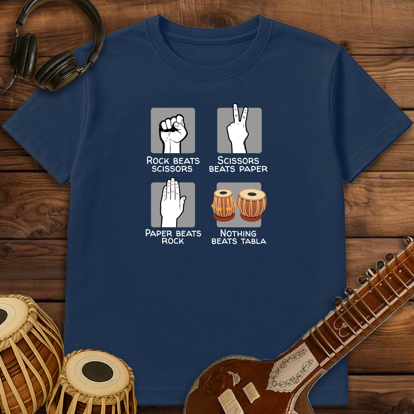 Rock Paper Scissor Tabla | Unisex T-shirt