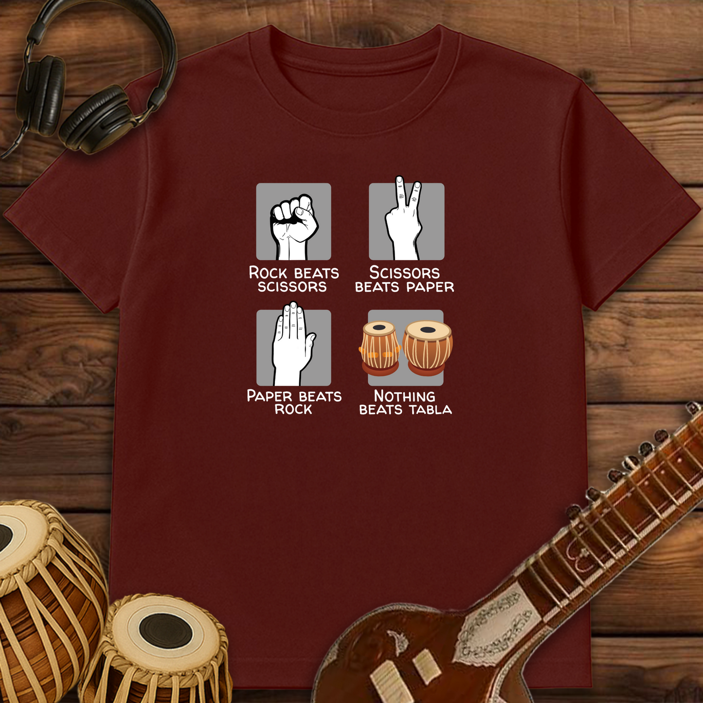 Rock Paper Scissor Tabla | Unisex T-shirt