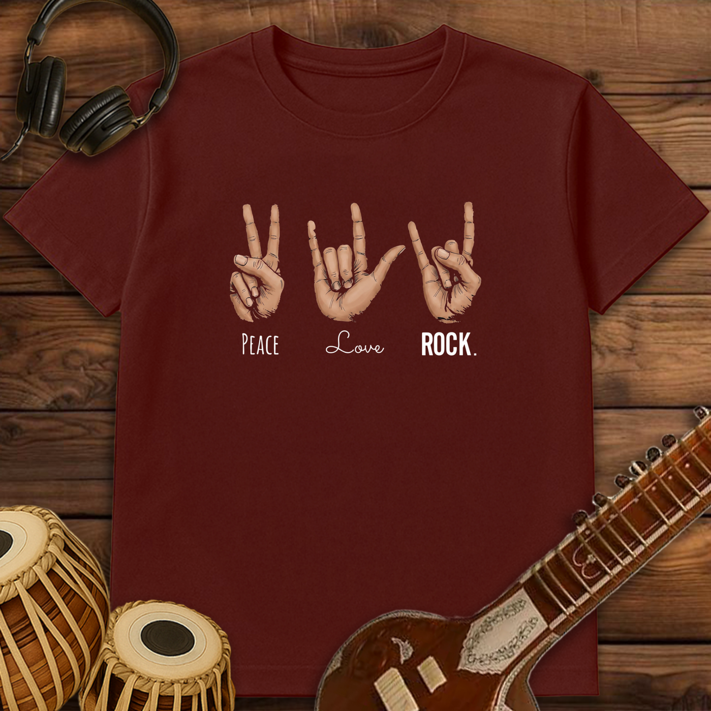 Peace, Love, Rock | Unisex T-shirt