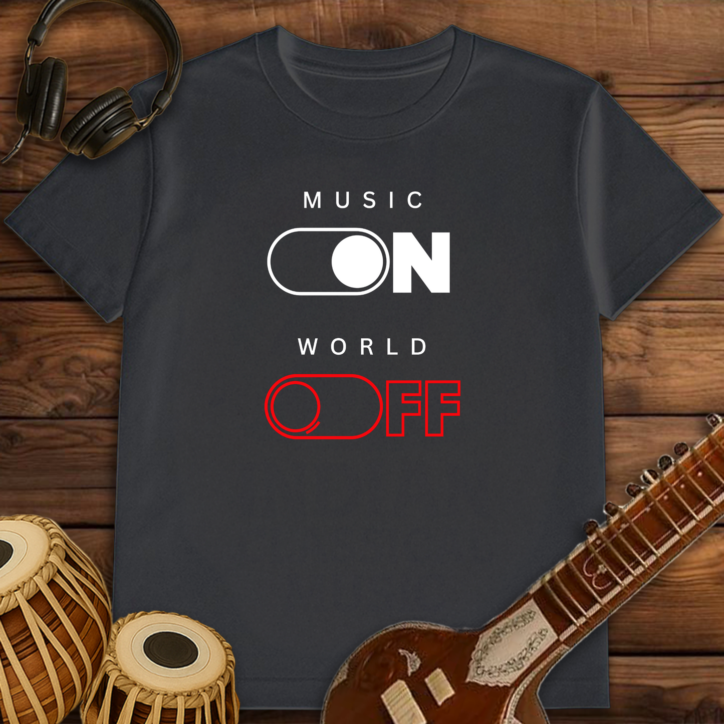 Music on, World Off | Unisex T-shirt