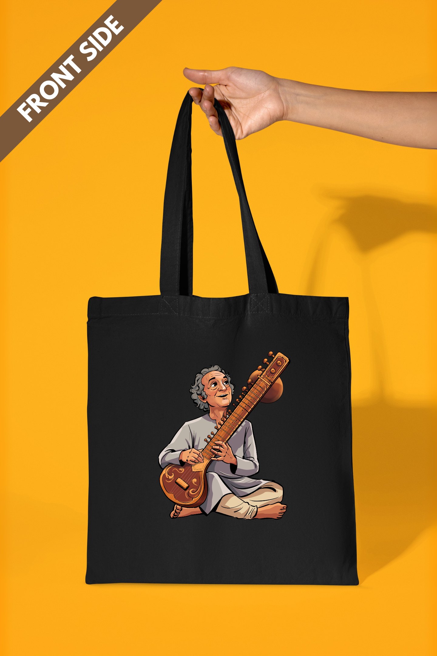Sitar Pandit | Cotton Tote Bag