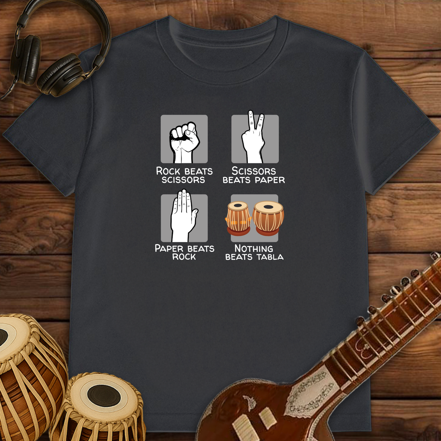 Rock Paper Scissor Tabla | Unisex T-shirt