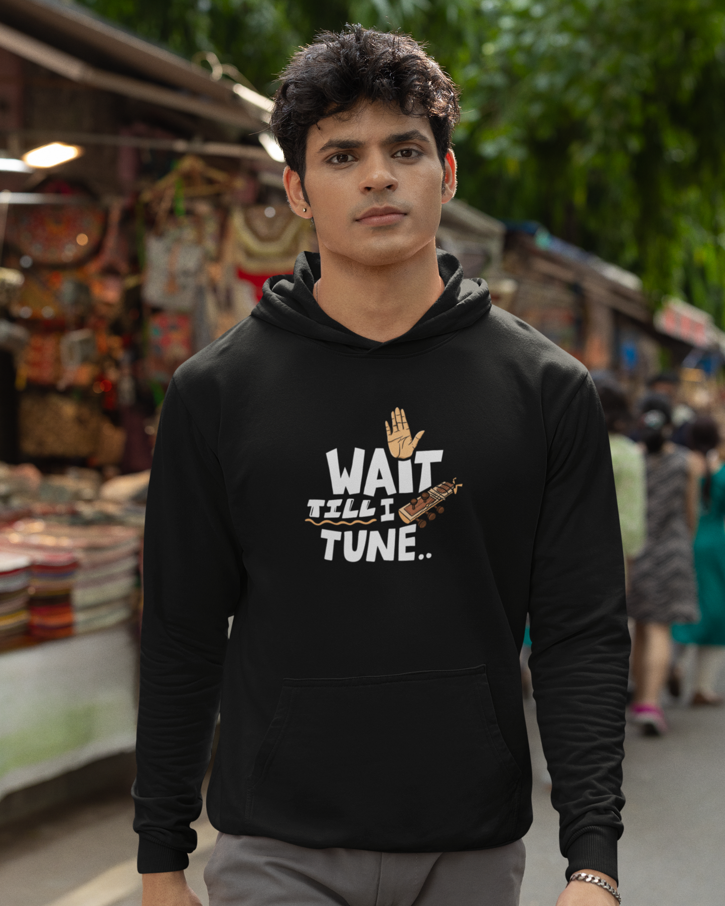 Wait till I tune ~ Sitar | Unisex Hoodie