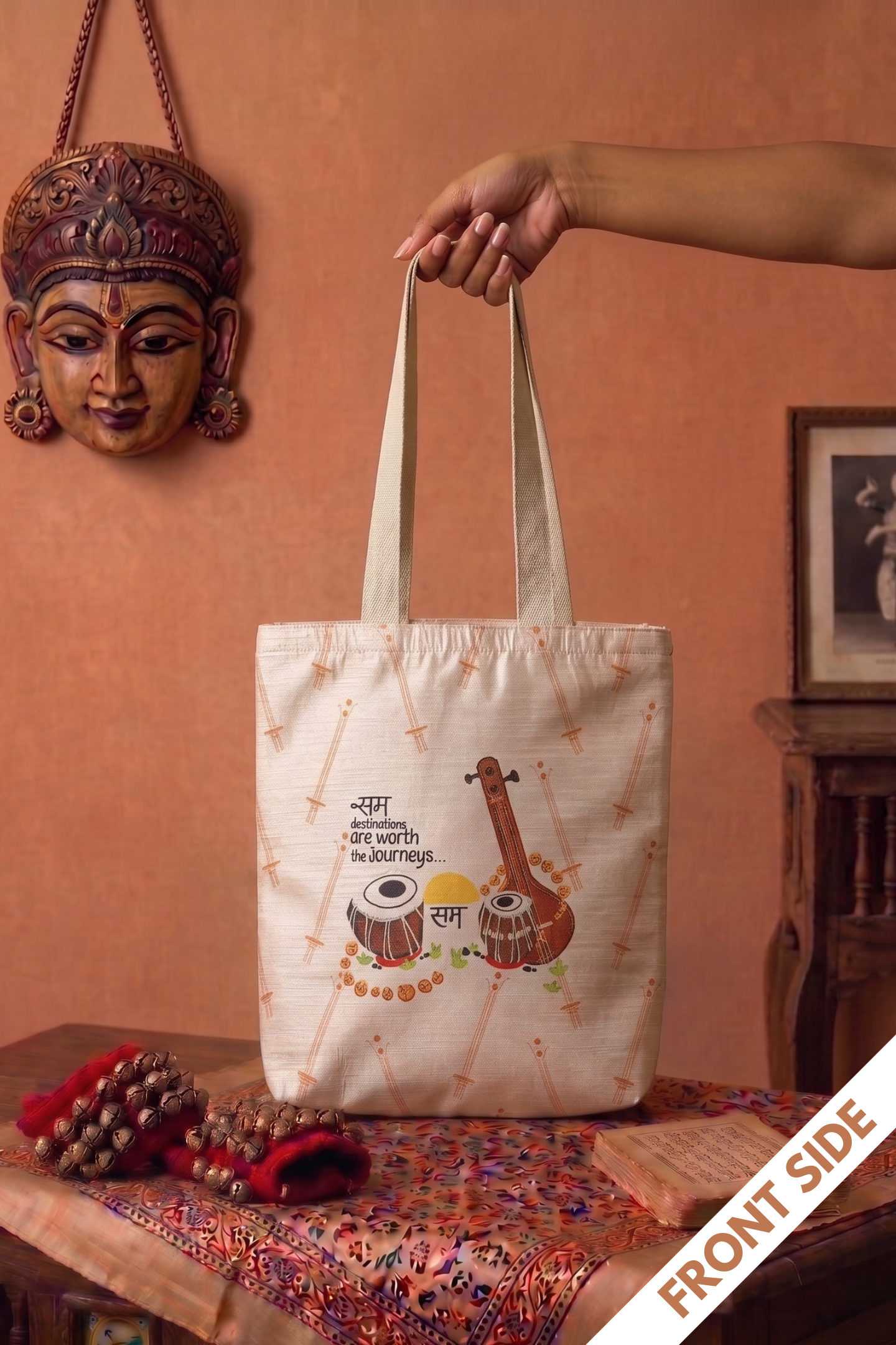 SAM, the ultimate destination! | Raw Silk & Cotton Tote Bag