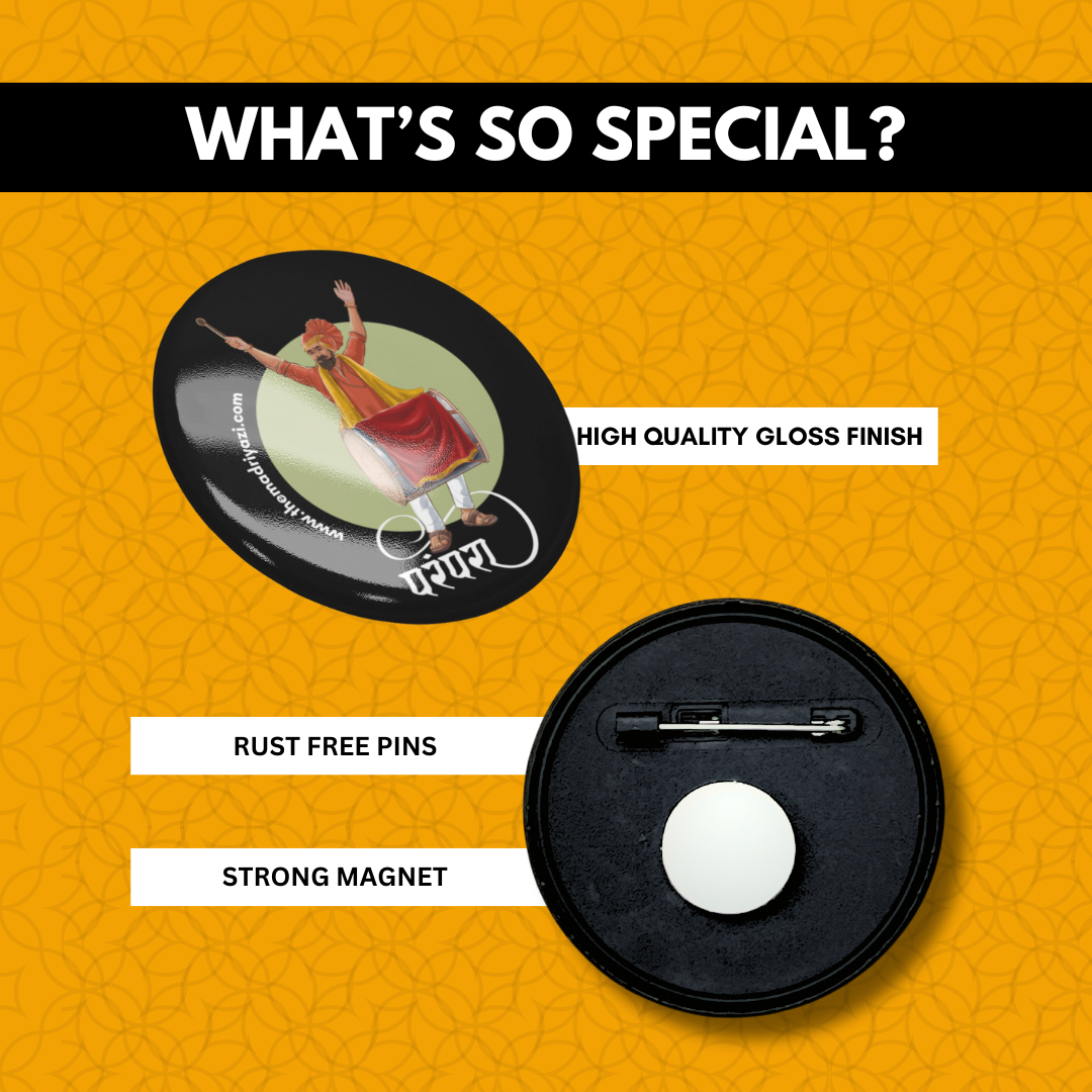 Parampara of Dhol, Tasha & Dhwaj | Combo Badge