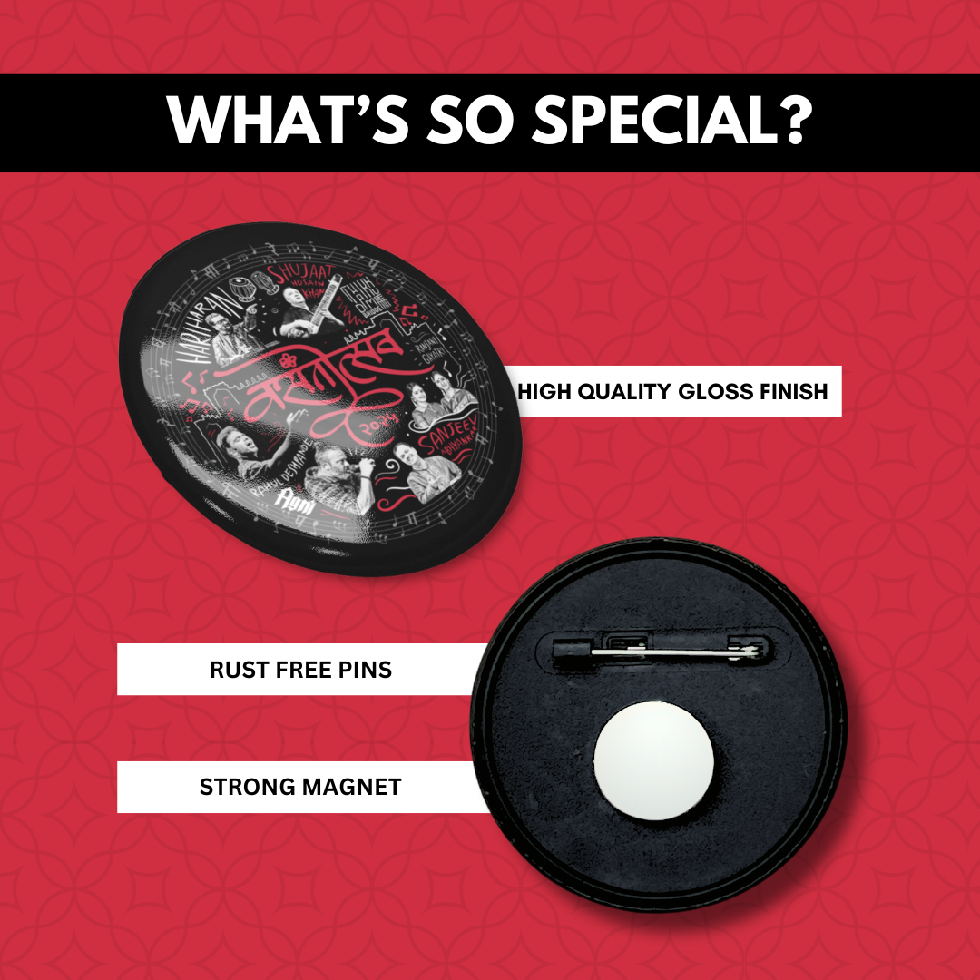 Vasantotsav Theme | Combo Badge | Gloss Black