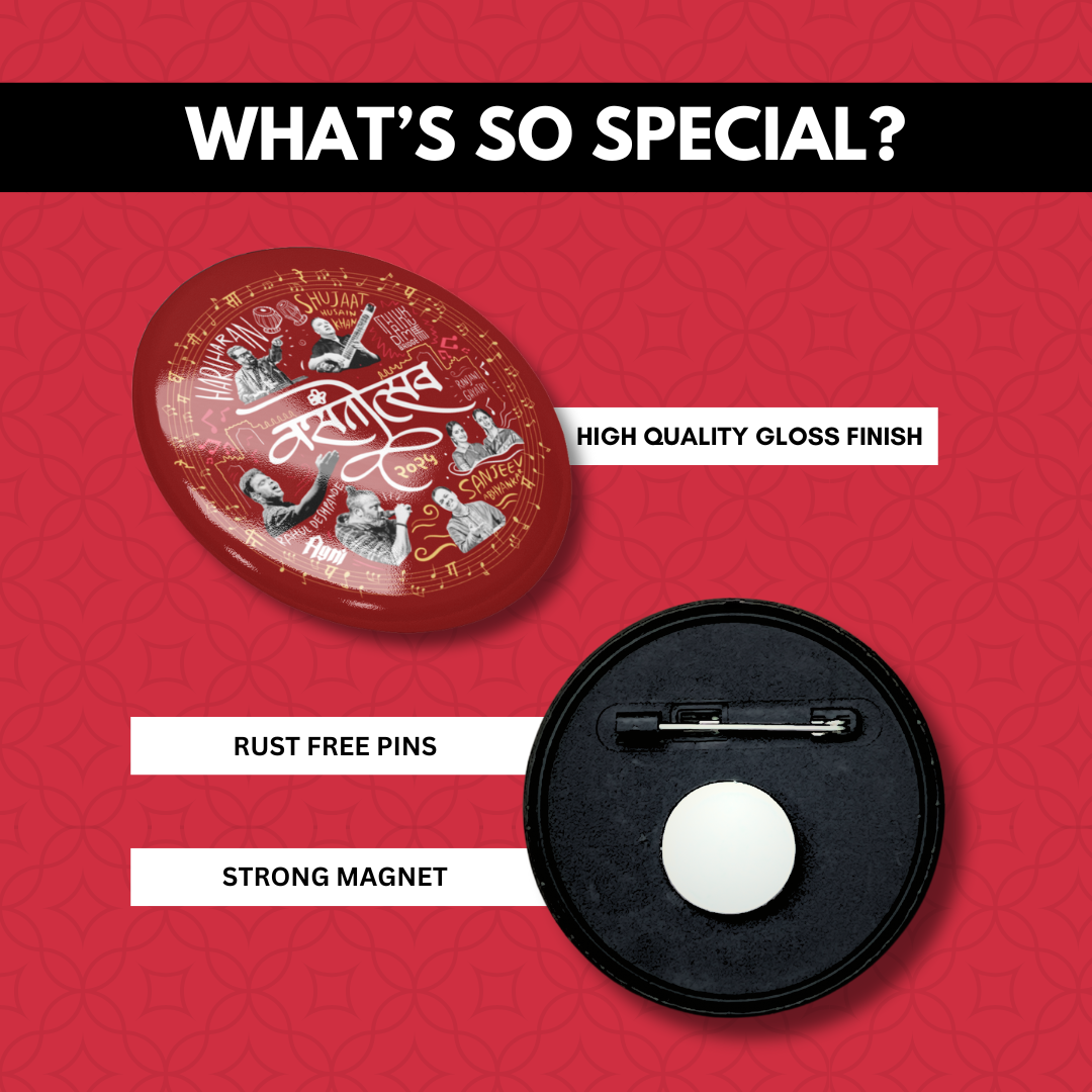 Vasantotsav Theme | Combo Badge | Gloss Maroon