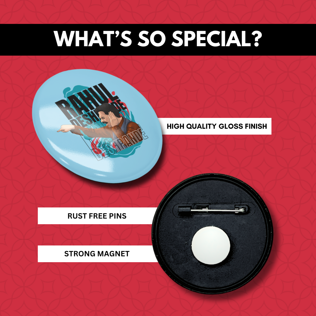 Rahul Deshpande | Combo Badge | Sky Blue Gloss