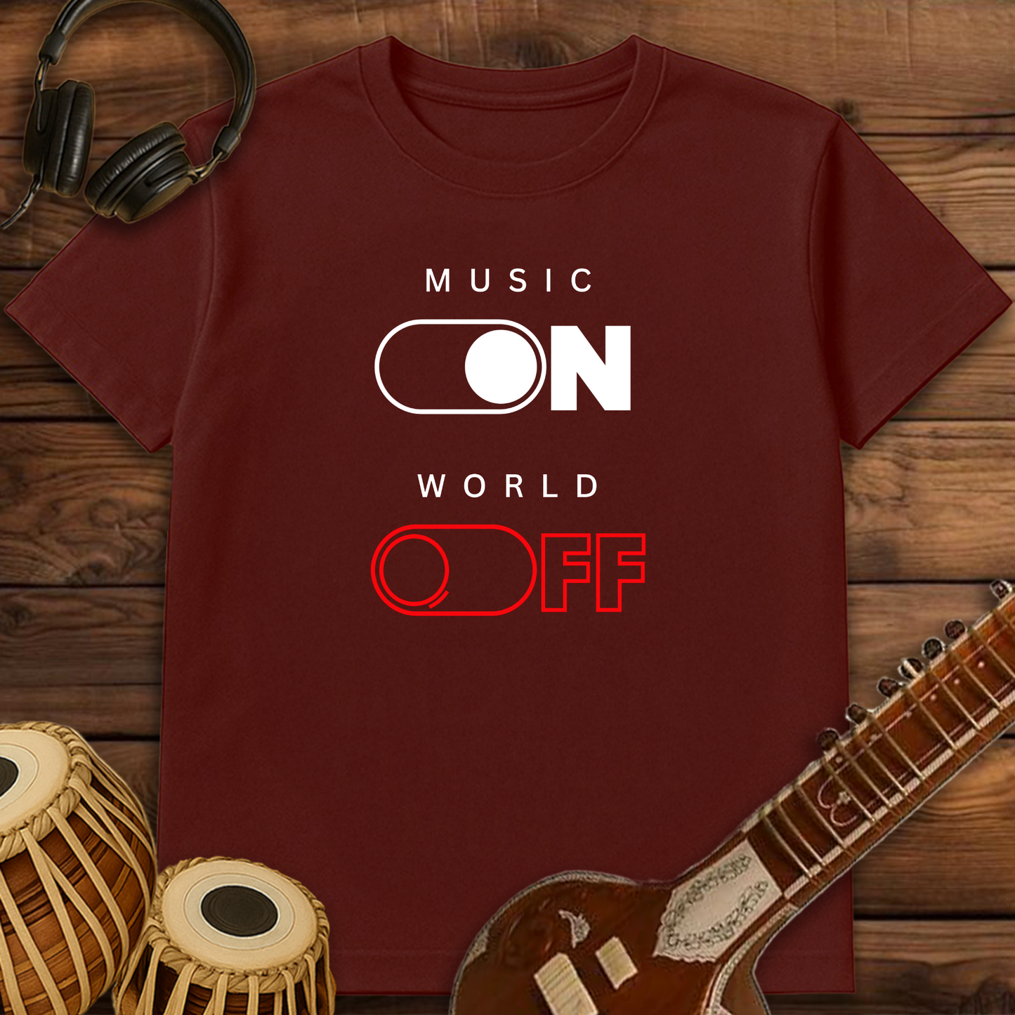 Music on, World Off | Unisex T-shirt
