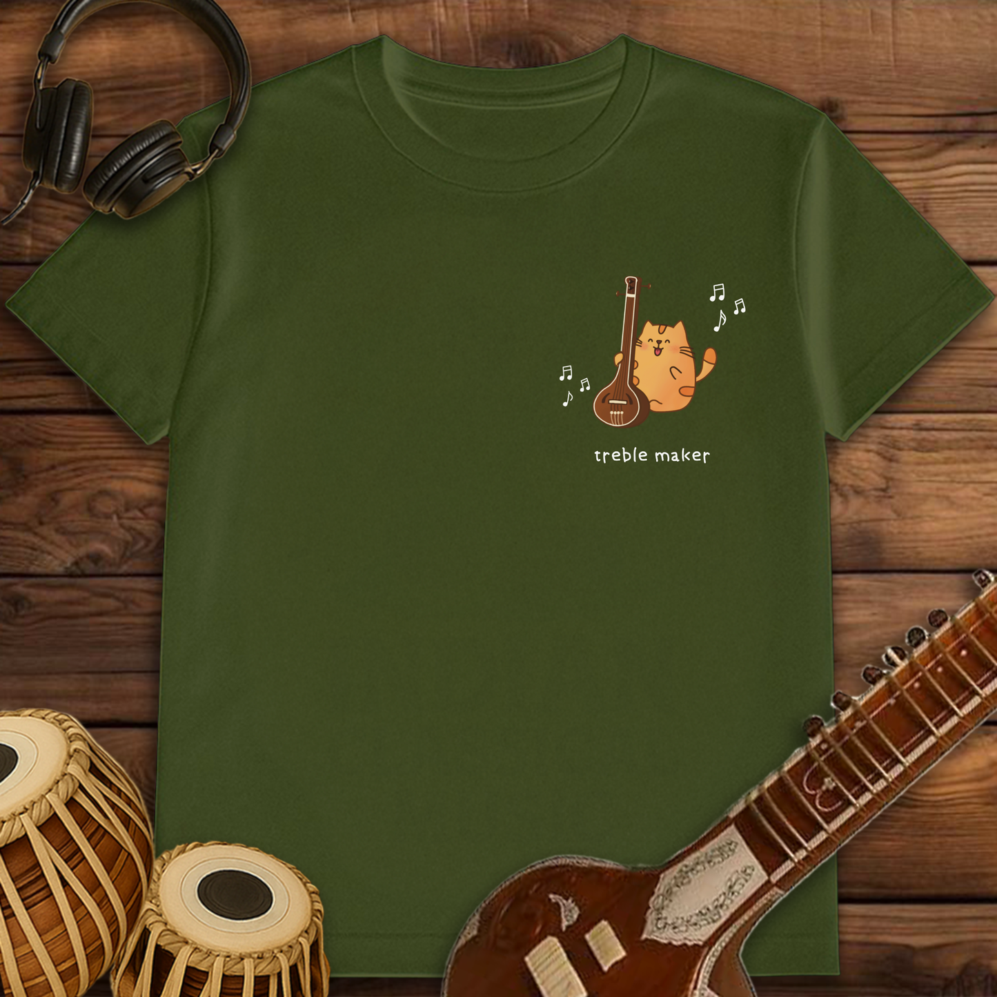 SWARU and the TANPURA (Pocket Print) | Unisex T-shirt | Stock Clearance