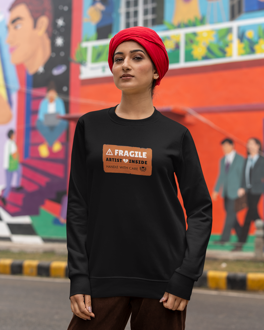 Fragile! Artist heart inside | Unisex Sweatshirt
